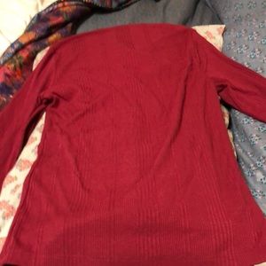 NWOT Free assembly, burgundy ribbed shirt with long sleeves